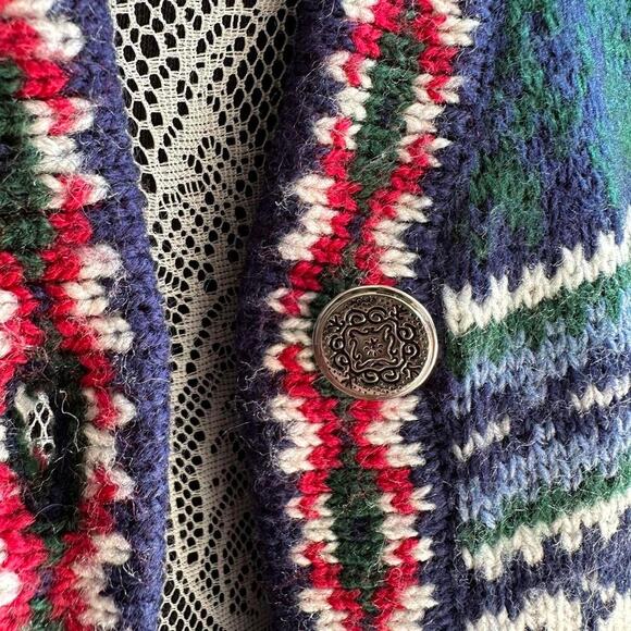 Vintage Northern Isles Fair Isle Sweater Vest Cottage Fall Boho Sweater Vest - Picture 6 of 8